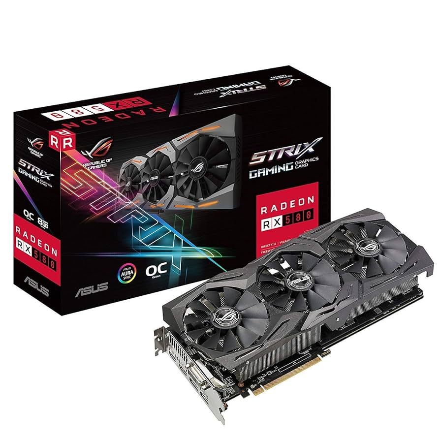 ホビーラジコン ASUS ROG-STRIX-RX580-O8G-GAMING ASUS ROG-STRIX-RX580-O8G-GAMINGOC Edition GDDR5 DP HDMI DVI